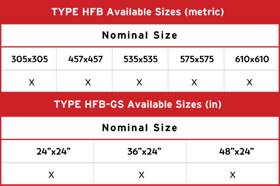 Product 1 Aviable Sizes